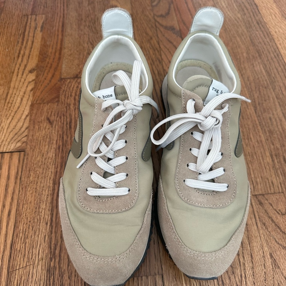 Rag & Bone Tan Sneakers Retro-Inspired Minimalist Design